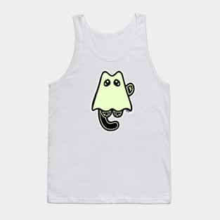 Little Ghost Cat Waves Hi Tank Top